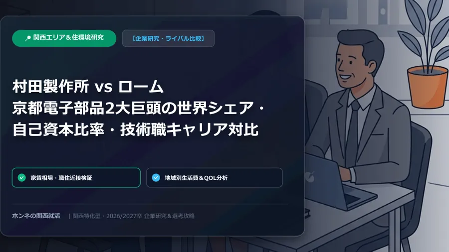 【企業研究・ライバル比較】キーエンス vs オムロン：自己資本比率・財務健全性・海外売上高比率対比